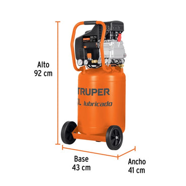 Compresor Vertical 50 L 3-1/2 Hp (Potencia Máxima ) 127 V, Truper, Mod. 19360