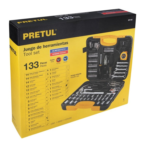 Juego De 133 Herramientas, Pretul, Mod. 24223