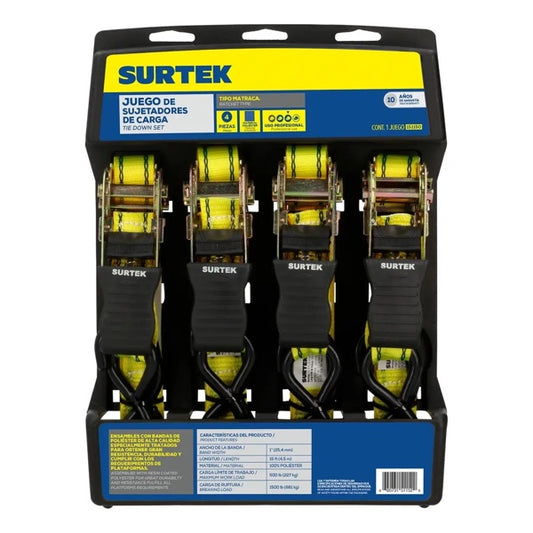 Juego de Sujetadores Tipo Matraca 4Pz 151150 Surtek