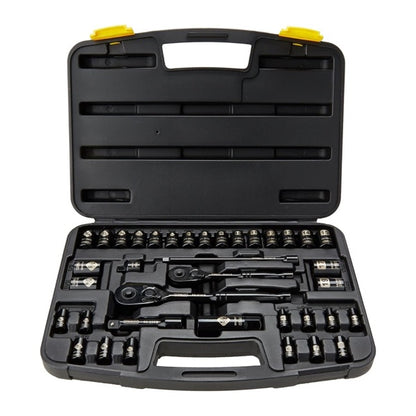 Autocle 3/8"-1/4" Con 37 Piezas Cromo Negro 87-320, Stanley, Mod. 80002