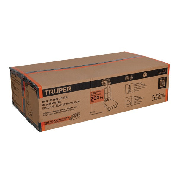 Báscula Capacidad 200 Kg Plegable De Plataforma, Truper, Mod. 15732