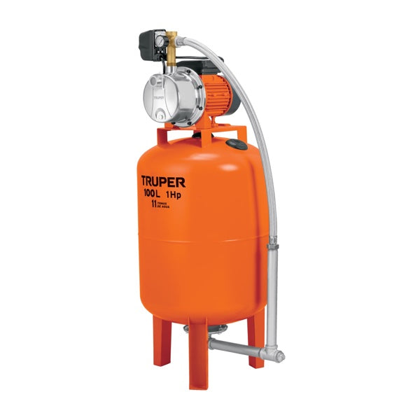 Bomba Hidroneumática 1 HP 100 Litros, Truper, Mod. 12255