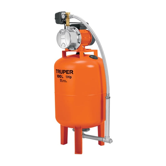 Bomba Hidroneumática 1 HP 100 Litros, Truper, Mod. 12255
