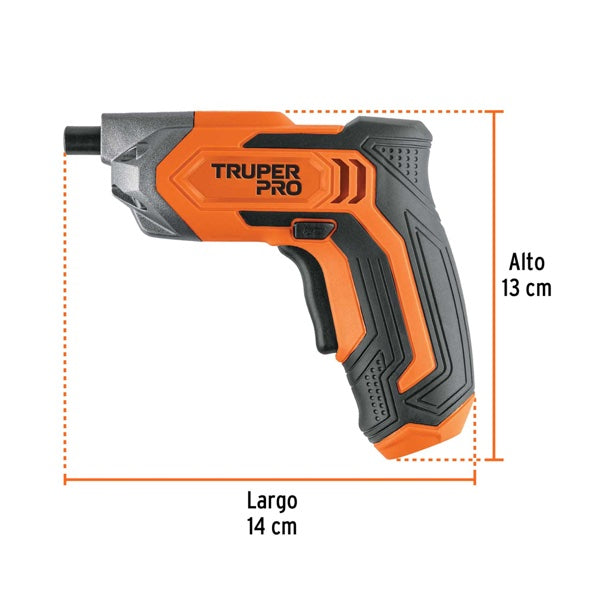 Desarmador Inalámbrico Truper 3.6 V Profesional, Mod. 17033