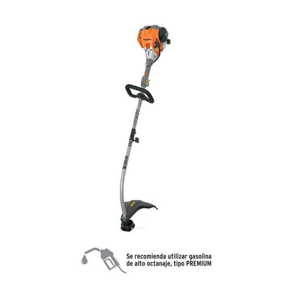 Desbrozadora A Gasolina 30 Cc Mango "D" 17" Corte Curva, Truper, Mod. 12498