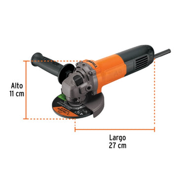 Esmeriladora Truper Angular 4-1/2" 800 W Profesional, Mod. 16683