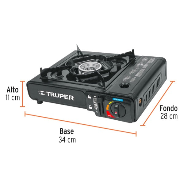 Estufilla Portátil Truper Encendido Electrónico Para Lata 1/4 Vuelta, Mod. 15005