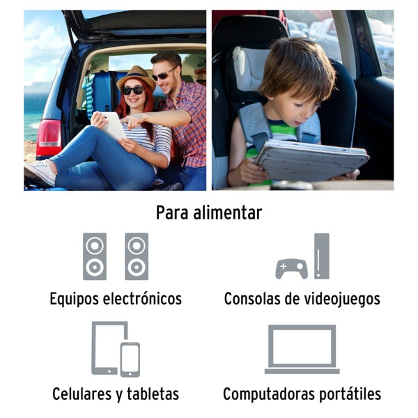 Inversor De Corriente 400 W, Truper, Mod. 10449
