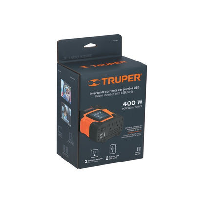 Inversor De Corriente 400 W, Truper, Mod. 10449
