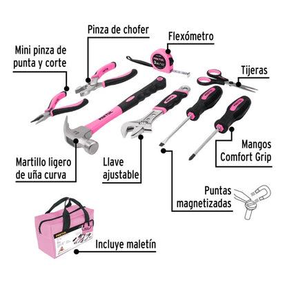 Juego Casero De Herramientas Para Dama 8 Piezas, Pretul, Mod. 21251