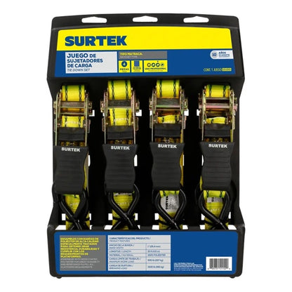 Juego de Sujetadores Tipo Matraca 4Pz 151150 Surtek