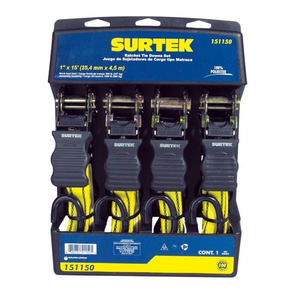 Juego de Sujetadores Tipo Matraca 4Pz 151150 Surtek