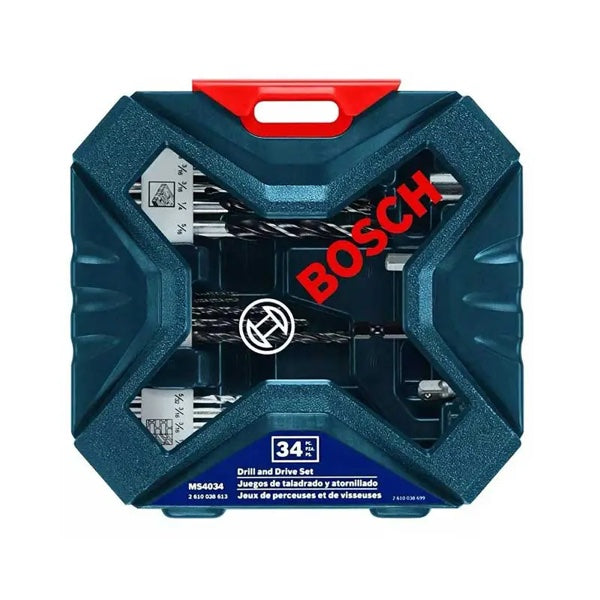 Kit Set Brocas Puntas Set X-Line 34 Pz Madera Metal Concreto 2610038613, Bosch, Mod. 88100