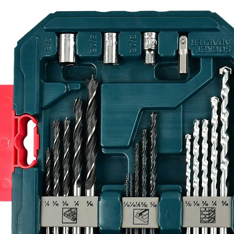 Kit Set Brocas Puntas Set X-Line 34 Pz Madera Metal Concreto 2610038613, Bosch, Mod. 88100