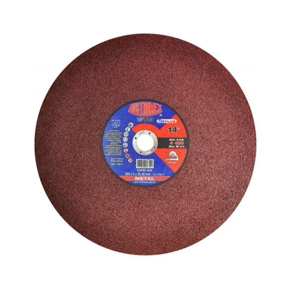 Paquete de 5 pz de Disco para corte de metal 14 Pulg (solidos) 733 Austromex
