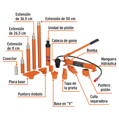 Porto Power Hidráulico De 10 Ton, Truper, Mod. 14841